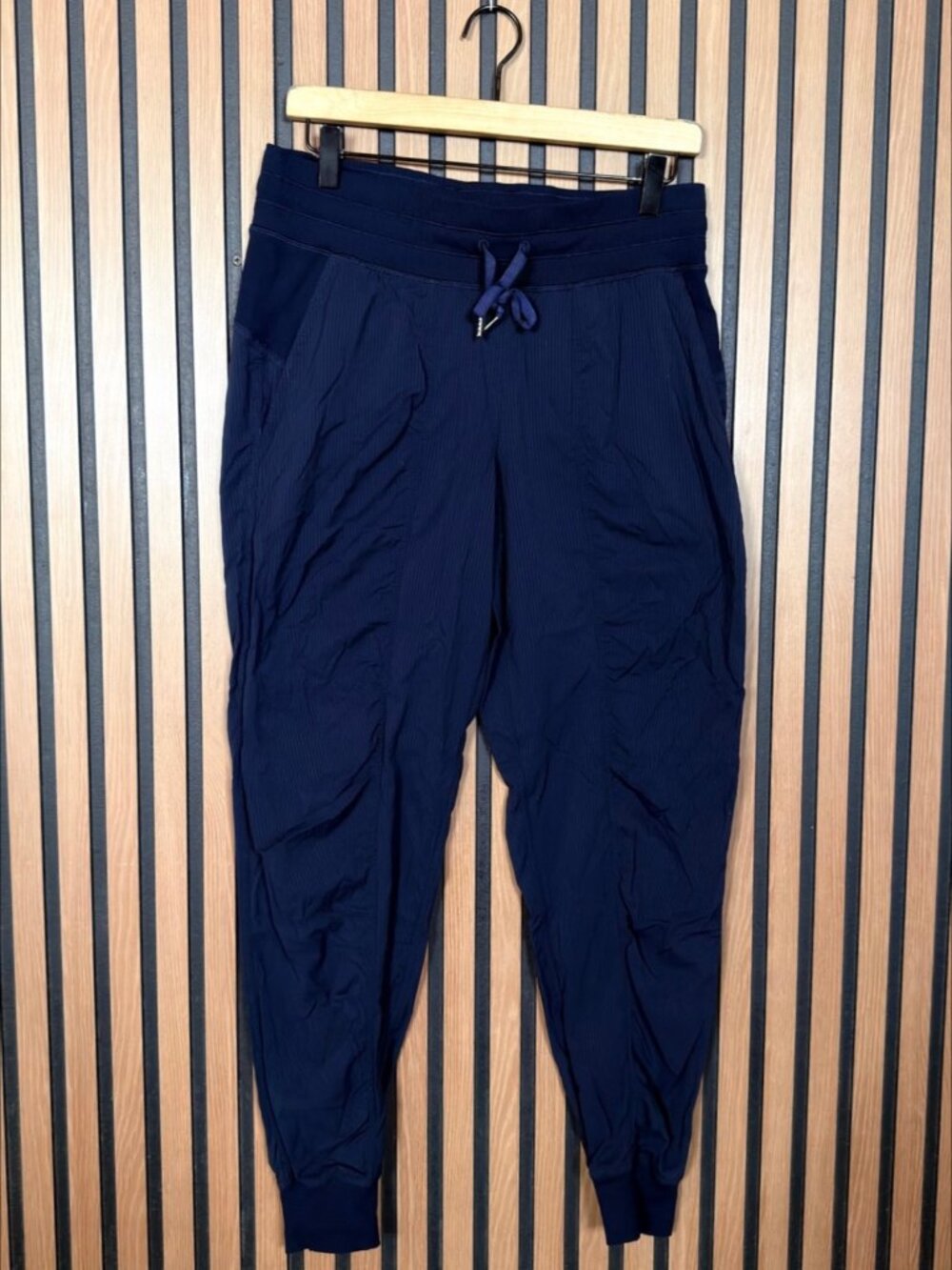 Lululemon Joggers 8 Womens Blue Dance Tudio Ribbed Drawstring Waist